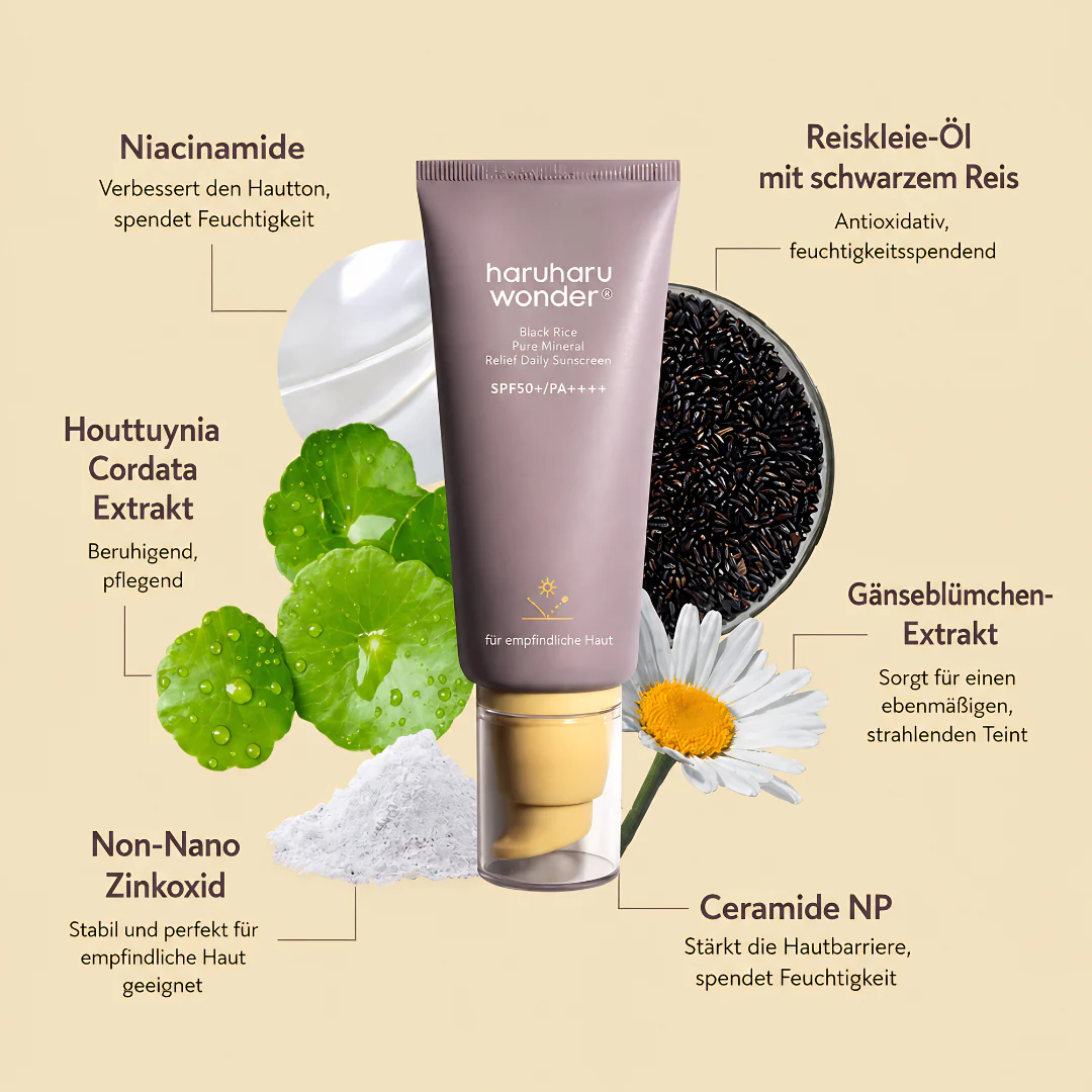 Black Rice Pure Mineral Relief Daily Sunscreen 50 ml - Image 4