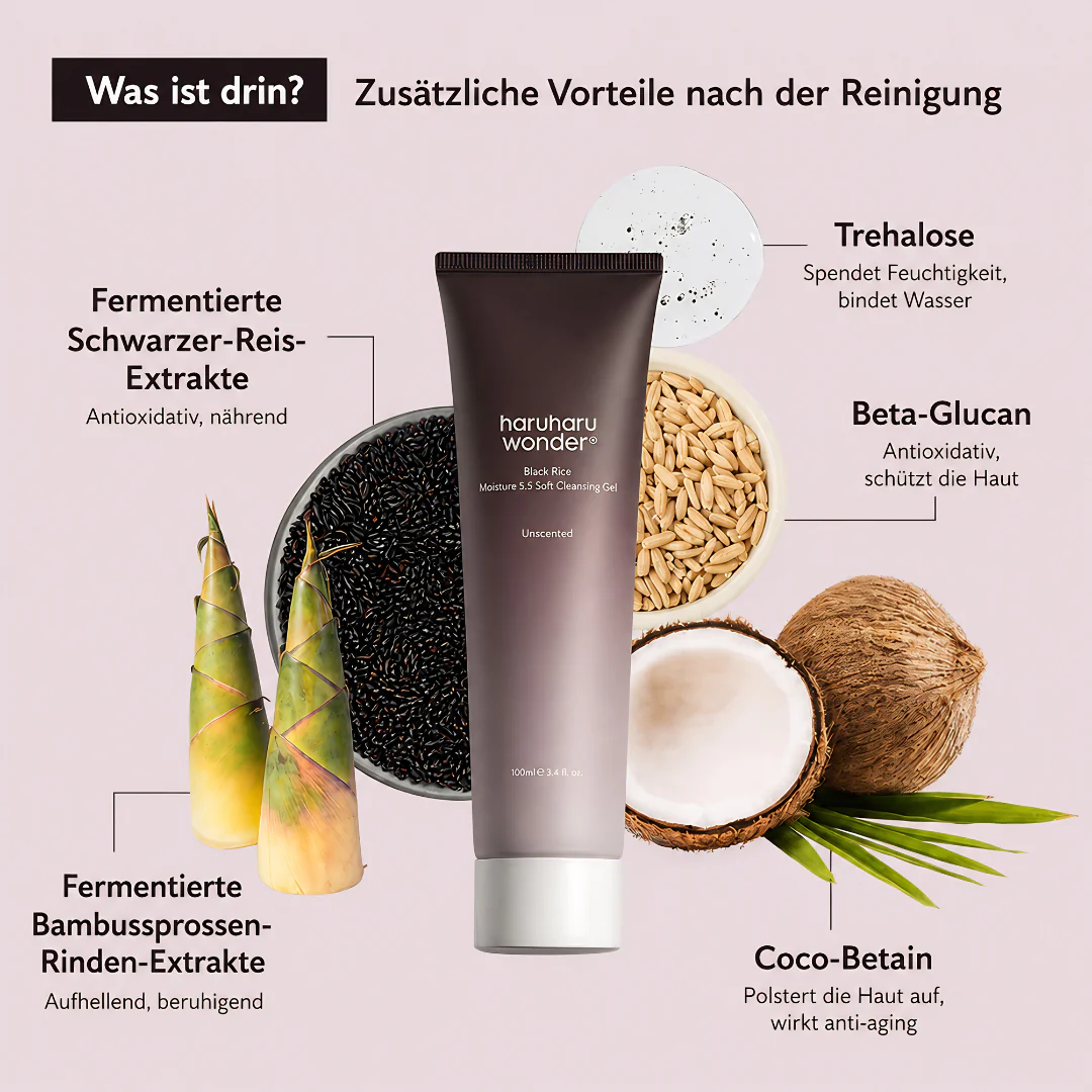 Black Rice Moisture 5.5 soft Cleansing Gel 100 ml - Image 4